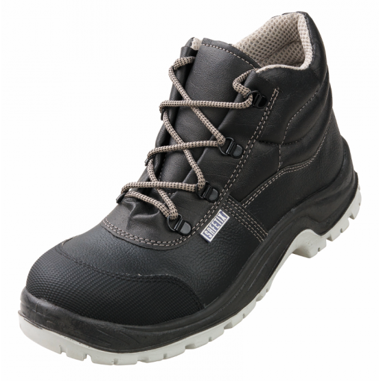 NOIR - Chaussure haute de sécurité S3 professionnelle de travail noire en cuir ISO EN 20345 S3 mixte chantier menage artisan ent