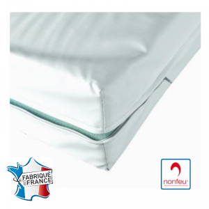 BLANC - Housse de matelas imperméable 80x190 professionnelle hébergement foyer blanche Maille polyester enduite en polyuréthane 