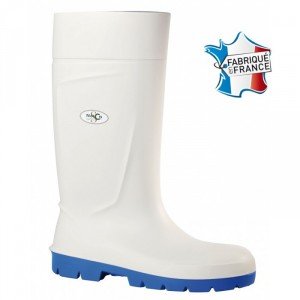 BLANC - Botte blanche de sécurité S4 professionnelle de travail blanche ISO EN 20345 S4 mixte hôtel serveur cuisine restaurant