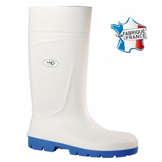BLANC - Botte blanche de sécurité S4 professionnelle de travail blanche ISO EN 20345 S4 mixte hôtel serveur restaurant restaurat