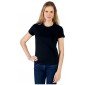 NOIR - Tee-shirt professionnel de travail à manches courtes femme aide a domicile infirmier médical auxiliaire de vie