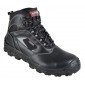 NOIR - Chaussure de sécurité S3S professionnelle de travail noire en cuir EN ISO 20345 S3S homme logistique chantier manutention