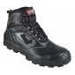 NOIR - Chaussure haute de sécurité S3 professionnelle de travail noire en cuir ISO EN 20345 S3 homme manutention chantier transp
