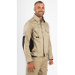 BEIGE/NOIR - Blouson professionnel de travail homme chantier manutention artisan logistique