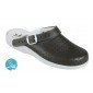 GRIS - Sabot professionnel de travail blanc en cuir ISO EN 20347 femme aide a domicile médical auxiliaire de vie infirmier