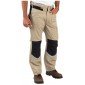 BEIGE/NOIR - Pantalon de travail professionnel homme manutention artisan transport chantier