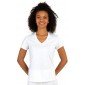 BLANC - Tee-shirt professionnelle de travail à manches courtes femme aide a domicile médical auxiliaire de vie infirmier