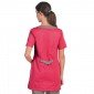 FUCHSIA/ZINC - Blouse professionnelle de travail à manches courtes femme - PROMO entretien auxiliaire de vie menage aide a domic