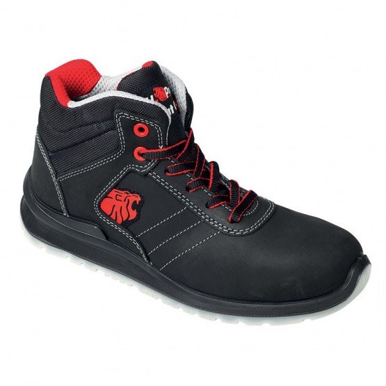 NOIR - Chaussure haute de sécurité S3 professionnelle de travail noire en cuir EN ISO 20345 S3 homme - PROMO transport artisan