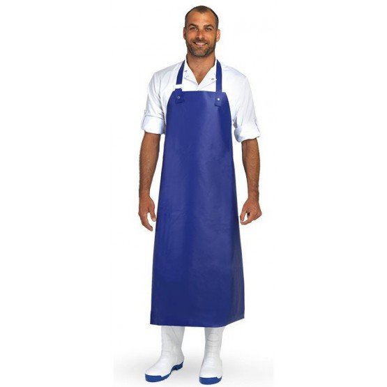 BLEU - Tablier en plastique PVC de cuisine professionnel blanc en PVC homme restauration serveur cuisine hôtel