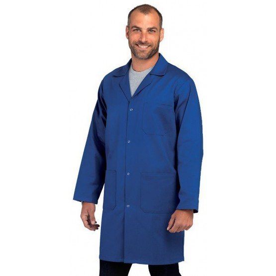 BUGATTI - Blouse coton à pressions professionnelle de travail blanche à manches longues 100% coton homme menage infirmier entret