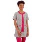 PERLE/FUCHSIA - Blouse professionnelle de travail à manches courtes femme - PROMO entretien auxiliaire de vie menage aide a domi