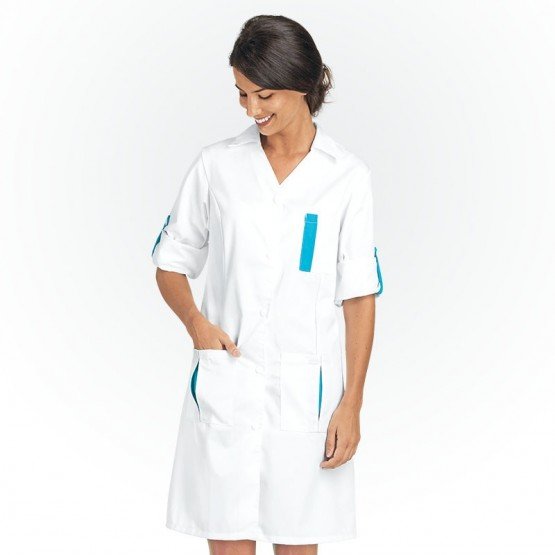 ECHOPPE Blouse Professionnelle de Travail /à Manches Courtes Femme Entretien Aide a Domicile Menage auxiliaire de Vie