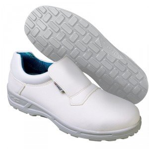 BLANC,NOIR - Chaussure de cuisine professionnelle de travail blanche noire EN ISO 20347 O2 mixte restaurant serveur hôtel cuisi