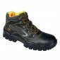 NOIR - Chaussure haute de sécurité S3 professionnelle de travail noire en cuir ISO EN 20345 S3 homme manutention artisan logisti