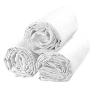 BLANC - Drap housse professionnel hébergement foyer blanc restauration restaurant cuisine serveur