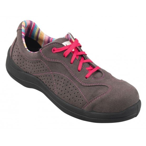 GRIS - Chaussure de sécurité S1P professionnelle de travail ISO EN 20345 S1P femme chantier entretien artisan menage