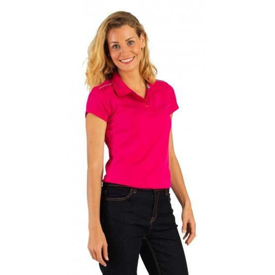 FUCHSIA - Polo professionnel de travail femme auxiliaire de vie médical aide a domicile infirmier