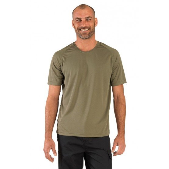 OLIVE - Tee-shirt professionnel de travail à manches courtes homme auxiliaire de vie infirmier aide a domicile médical