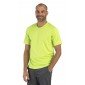 VERT FLUO - Tee-shirt professionnel de travail à manches courtes homme auxiliaire de vie infirmier aide a domicile médical