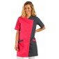 FUCHSIA/ARDOISE - Blouse professionnelle de travail à manches courtes femme médical auxiliaire de vie infirmier aide a domicile