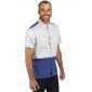 PERLE/COBALT - Tunique professionnelle de travail blanche à manches courtes homme - PROMO esthéticienne infirmier coiffeur médi