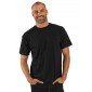 NOIR - Tee-shirt professionnel de travail à manches courtes 100% coton mixte auxiliaire de vie infirmier aide a domicile médical
