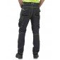 GRIS/FLUO - Pantalon de travail professionnel homme transport chantier logistique artisan
