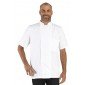 BLANC - Veste de cuisine manches courtes professionnelle de travail à manches courtes BIO 100% coton mixte - PROMO cuisine resta