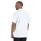BLANC - Veste de cuisine manches courtes professionnelle de travail à manches courtes BIO 100% coton mixte - PROMO cuisine resta