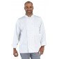 BLANC - Veste de cuisine manches longues professionnelle de travail à manches longues 100% coton mixte restaurant hôtel serveur
