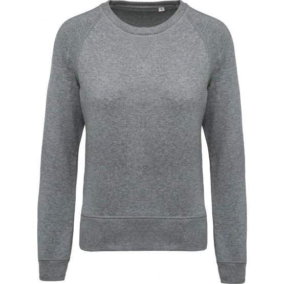 GRIS CHINE - Sweat shirt éco responsable professionnel de travail 80% coton biologique / 20% polyester certifié OCS Blended - Or