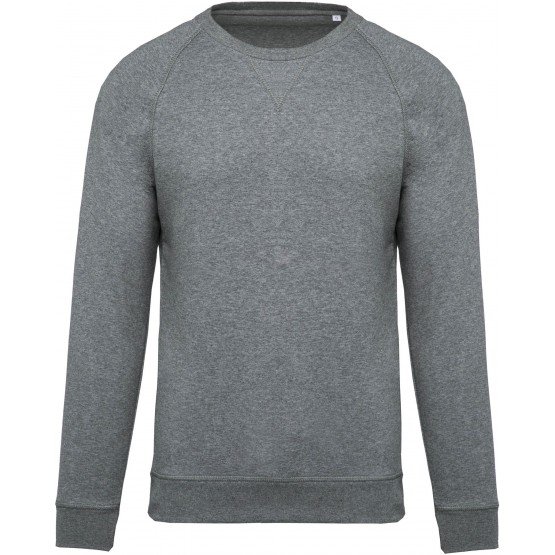 GRIS - Sweat shirt Bio professionnel de travail 80% coton biologique / 20% polyester certifié OCS Blended - Organic Content Stan