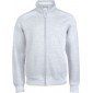 GRIS - Veste molleton professionnelle de travail à manches longues 80% coton peigné / 20% polyester "LSF". Molleton gratté et