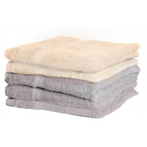 BEIGE - Drap de douche professionnel hébergement foyer 100% coton ring spun cuisine restauration restaurant serveur