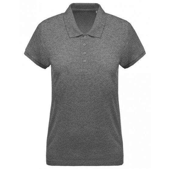 GRIS - Polo bio professionnel de travail Blanc : 100% coton bio - Gris chine : 70% coton biologique / 30% viscose certifié OCS B