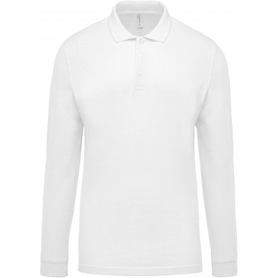 BLANC - Polo professionnel de travail 100% coton homme artisan infirmier chantier médical
