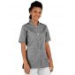 CHAMBRAY - Tunique professionnelle de travail blanche à manches courtes femme aide a domicile médical auxiliaire de vie infirmi