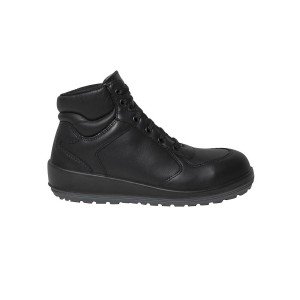 NOIR - Chaussure de sécurité S3 professionnelle de travail noire en cuir ISO EN 20345 S3 femme chantier entretien artisan menage