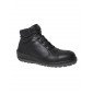 NOIR - Chaussure de sécurité S3 professionnelle de travail noire en cuir ISO EN 20345 S3 femme artisan menage chantier entretien