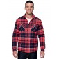 ROUGE/MARINE - Surchemise doublée sherpa professionnelle de travail 100% coton homme transport artisan manutention chantier