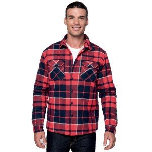 GRIS/MARINE - Surchemise doublée sherpa professionnelle de travail 100% coton homme transport artisan logistique chantier