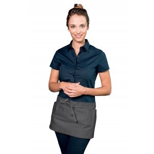 NOIR - Tablier de service de cuisine professionnel noir 100% coton mixte restauration serveur cuisine hôtel
