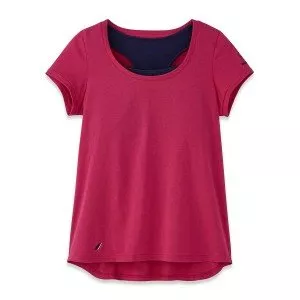 FUCHSIA - Tee shirt avec brassière professionnel de travail femme auxiliaire de vie infirmier aide a domicile médical