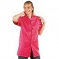 FUCHSIA - Veste col officier professionnelle de travail à manches courtes mixte - PROMO menage infirmier entretien médical