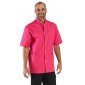 FUCHSIA - Veste col officier professionnelle de travail à manches courtes mixte - PROMO menage médical entretien infirmier