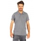 GRIS - Polo bio professionnel de travail BIO 100% coton homme infirmier aide a domicile médical auxiliaire de vie