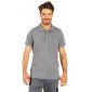 GRIS - Polo bio professionnel de travail BIO 100% coton homme auxiliaire de vie médical aide a domicile infirmier