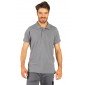 GRIS - Polo bio professionnel de travail BIO 100% coton homme aide a domicile médical auxiliaire de vie infirmier