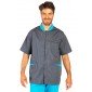 ARDOISE/ATOLL - Tunique professionnelle de travail à manches courtes homme - PROMO aide a domicile médical auxiliaire de vie inf